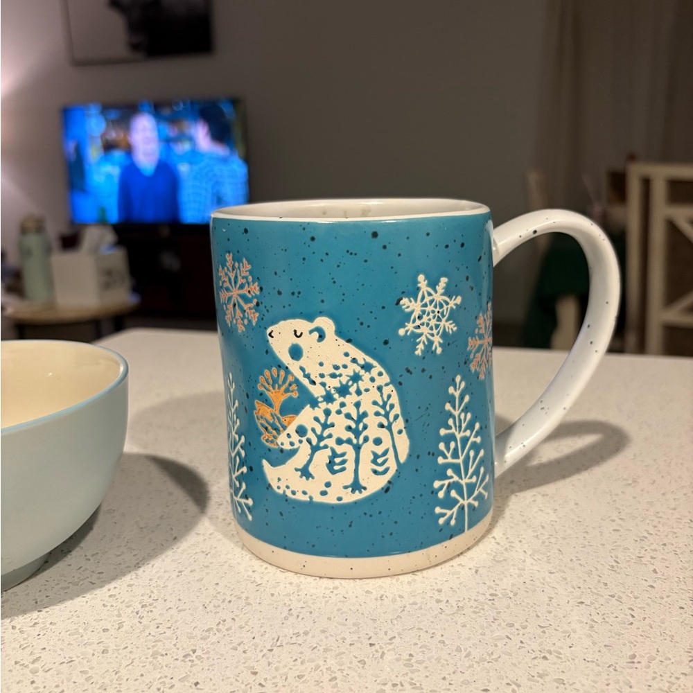 World Market Polar Bear Mug & Hedgehog Bowl ~ Bundle